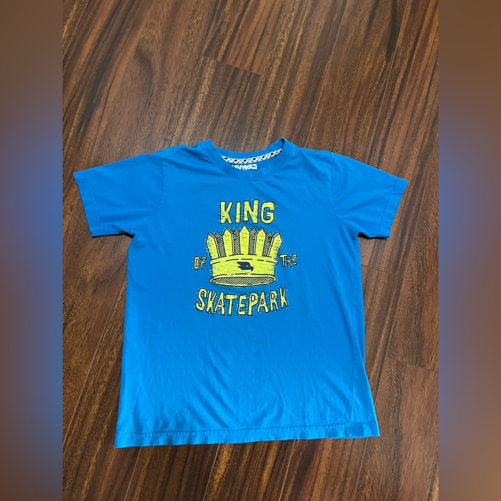 Tony Hawk boys large graphic t-shirt, King of the Skatepark, blue